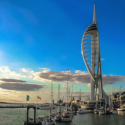 Portsmouth harbour with Spinnaker Tower